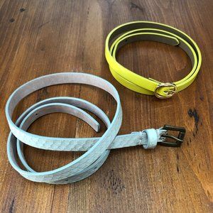J. Crew SET OF 2 LEATHER BELTS
